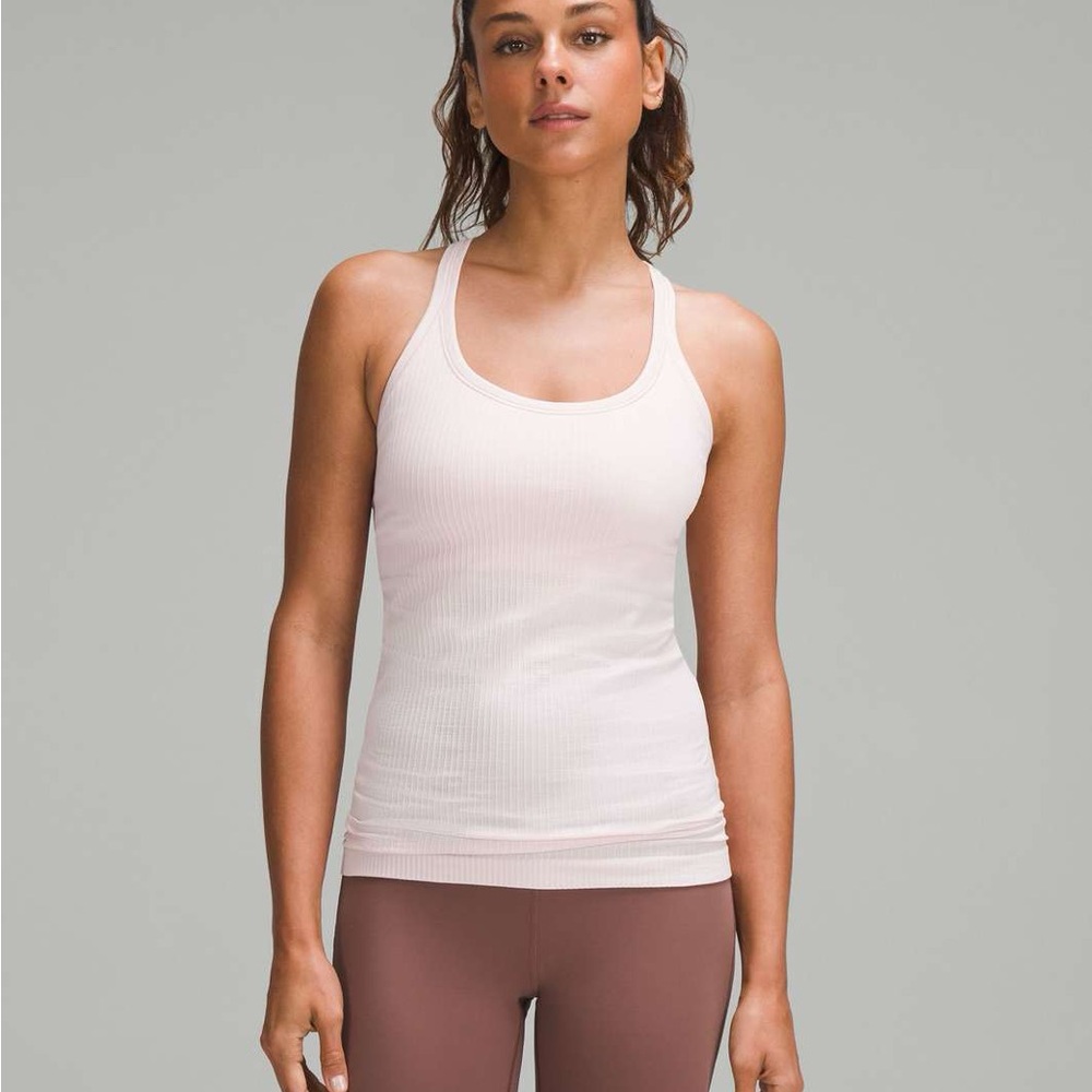 Women's Pink Ribbed Tank Top